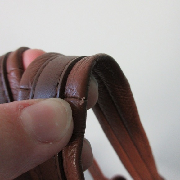 Peruzzi Italian Leather Shoulder Bag Women Brown Purse Handbag Tote Designer 760 - Picture 16 of 16